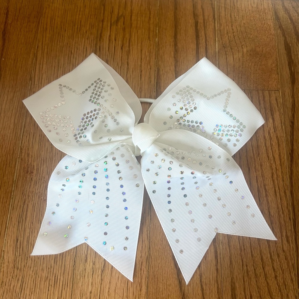 White Cheer Bow